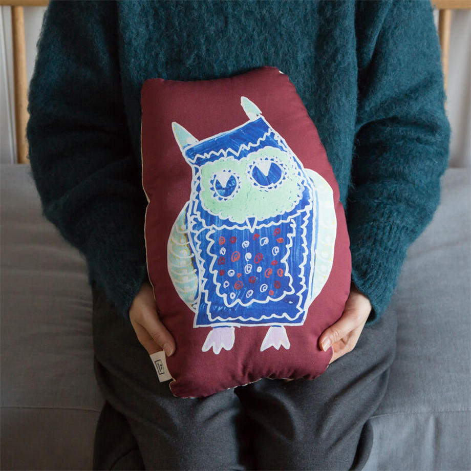 フクロウ アズキ クッション