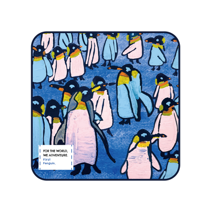 【For the world, We adventure】ハンドタオル ペンギン